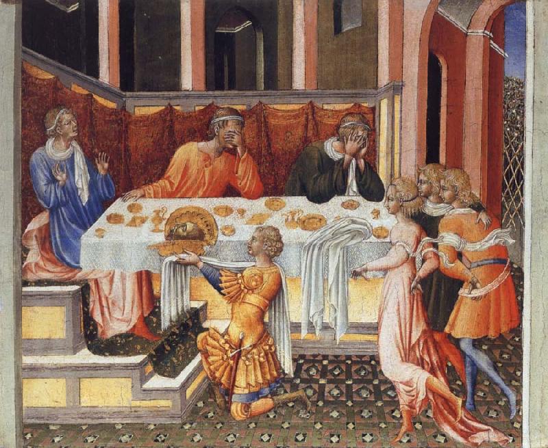 Giovanni di Paolo The Feast of Herod Sweden oil painting art